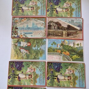 Seltene Sammlung antiker Werbekarten ca. 1885–1900 – J. & E. Atkinson London – Ephemera, Parfümerie, Jugendstil