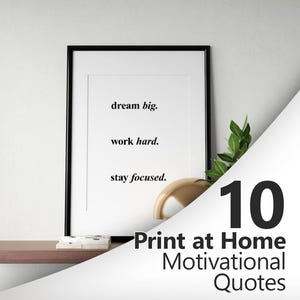Motivational Quotes Print at Home Wall Art / Motivationssprüche zum selbst Drucken Wanddekoration