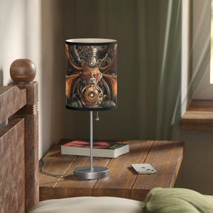Table Lamp Steampunk Themed, Unique Home Decor, Vintage, Bohemian Room Lamp Decor, Gift for Him or Her, Industrial Style, Housewarming Gift
