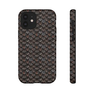 Dragon Scale Tough Phone Case, Fantasy Dragon Lover Gift, Unique iPhone Samsung Case, Brown Scale Design, Protective Cover, Mythical