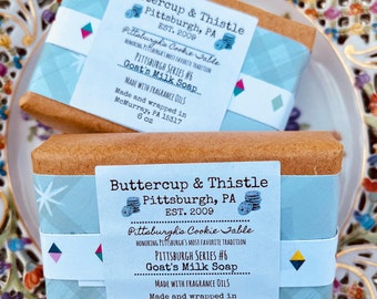 Pittsburgh’s Cookie Table Goat’s Milk Soap.  #6 in our Pittsburgh Series Soaps