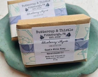 Blueberry Thyme Goats Milk Soap