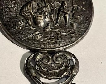 vintage danish hand mirror