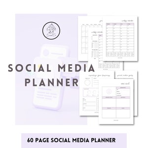 Social Media Planner, Instant Download, PDF Planner, Good Notes Social Media Planner, Small Business, Marketing Planner, Content Calendar