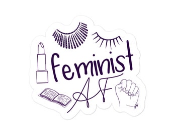 Feminist, Women Empowerment, Girl Power, Sticker, Bottle, Water Bottle, Laptop, Esthetician, Beauty