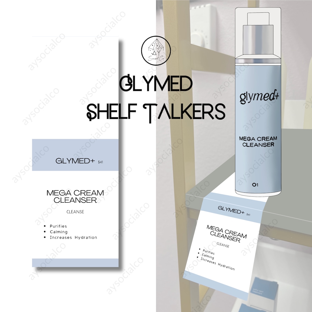 Gly Med, Shelf Talker, Skincare Retail, Esthetician, Retail Display