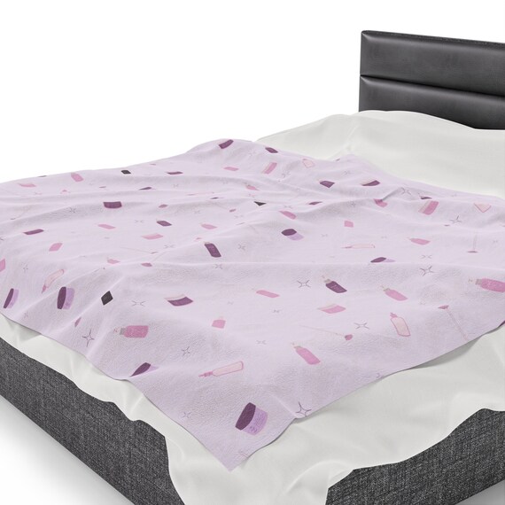 Esthetician Blanket, Velveteen Plush Blanket, Medispa Decor, Facial Be