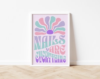 Nail Artist Decor Print, Nail Artist Decor, Nails Print, Nail Salon Decor, Salon Decor, Nail Tech Decor, Nail Art, Nail Wall Decor