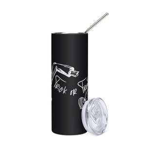 Trick or Treat Tumbler, Water Tumbler, Halloween Tumbler, Halloween Cup, Spooky Season, Halloween Drink, Insulated Tumbler