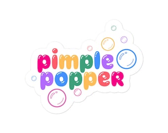 Pimple Popper, Acne, Blackhead, Sticker, Bottle, Water Bottle, Laptop, Esthetician, Acne Specialist