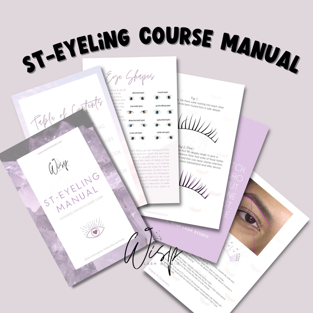 Lash Artist Ebook Lash Pdf Lash Manual Lash Styling Lash Training
