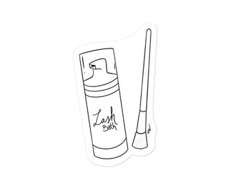 Lash Bath, Sticker, Lash Care, Esthetician, Lash Artist, Beauty Sticker, Water Bottle, Laptop