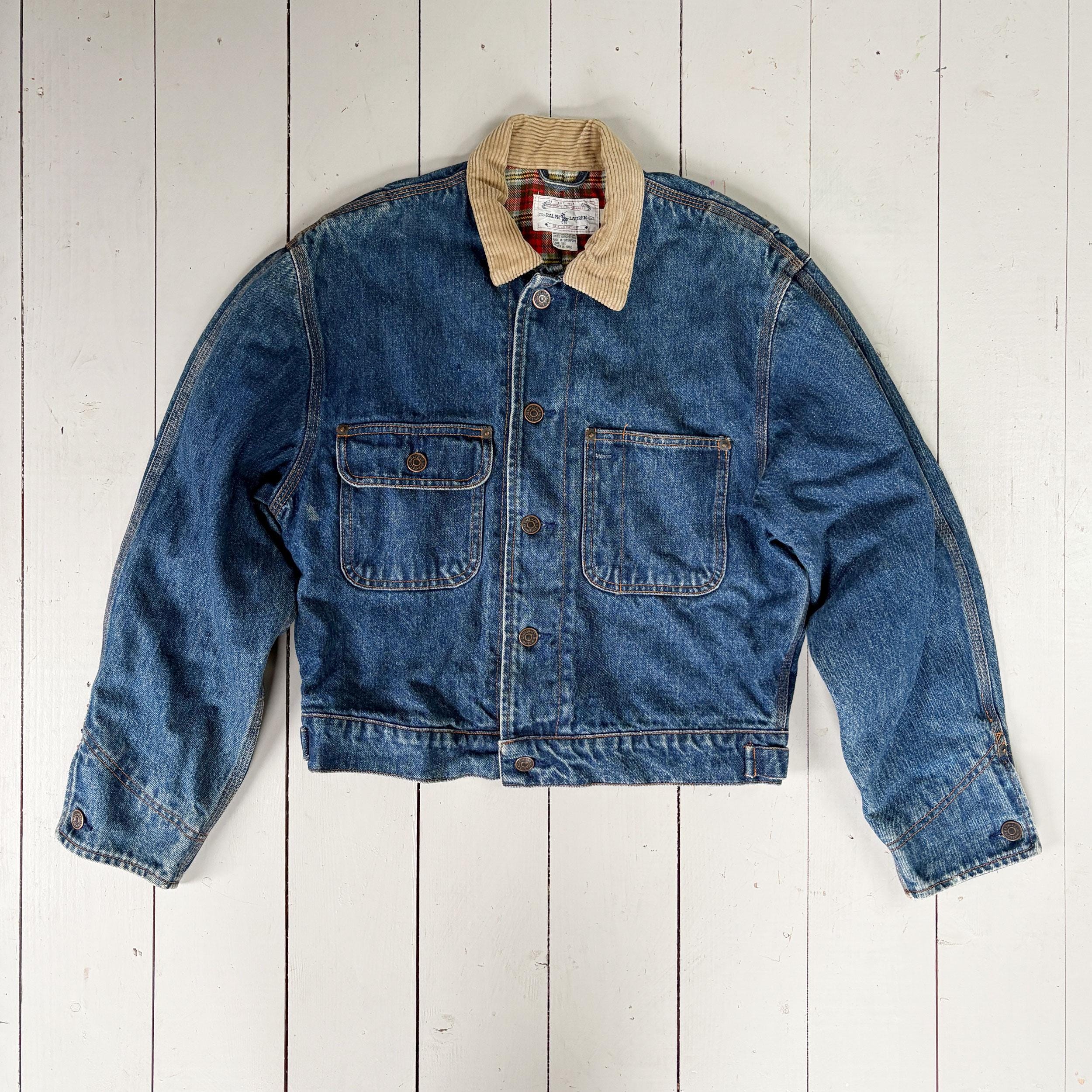 Vintage 80s Polo Ralph Lauren Denim Jacket: Fleece Lined Type II