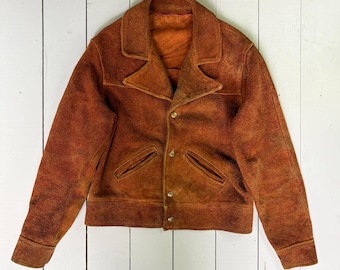 Vintage 70s Burnt Orange Suede Jacket: Retro Western Boho Coat