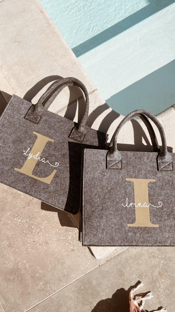 Filztasche personalisiert – Tote Bag 34x28x19 cm Handtasche mit