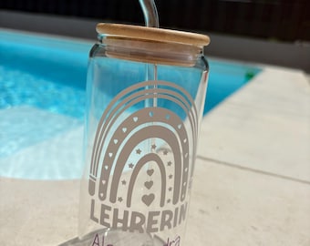 Lehrerin/Pädagogin Glasbecher Personalisiert