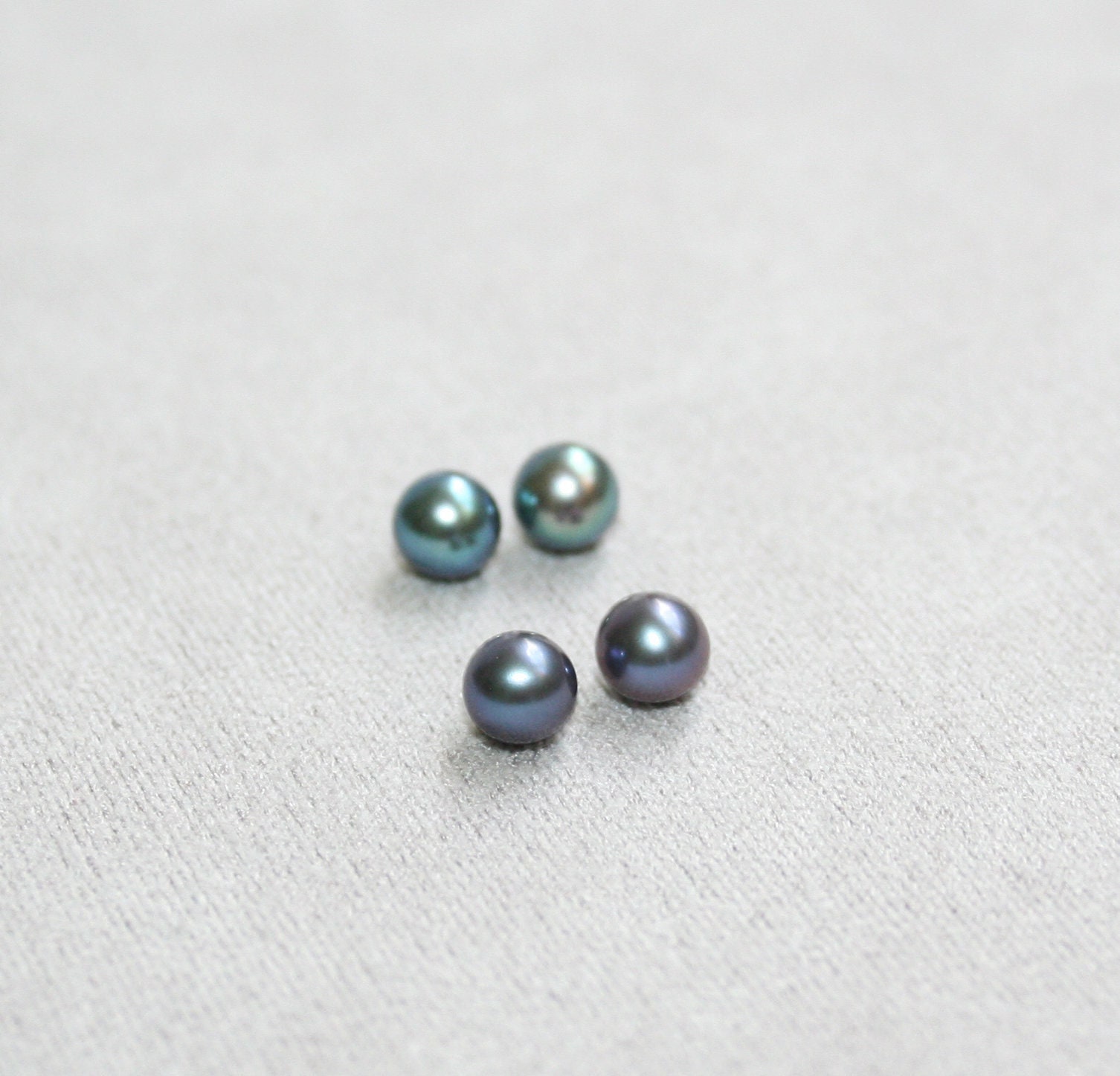 AA+ 6-6.5mm round black pearls, half drilled round freshwater loose pearl  beads wholesale, genuine high quality round pearls, FLR6065-B