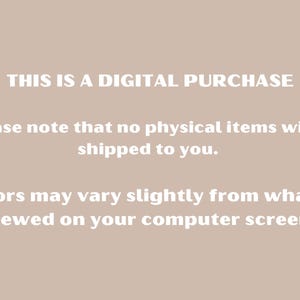 Puede incluir: Aviso de compra digital sobre un fondo beige. El texto blanco dice: &laquo;ESTA ES UNA COMPRA DIGITAL&raquo;. Se indica que no se enviar&aacute;n art&iacute;culos f&iacute;sicos y que los colores pueden variar en la pantalla.