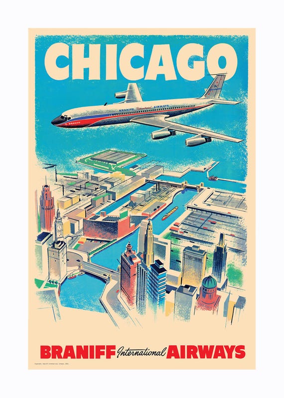 シカゴ、ブラニフ国際航空、1960年代 [航空写真] - プレミアムオープン