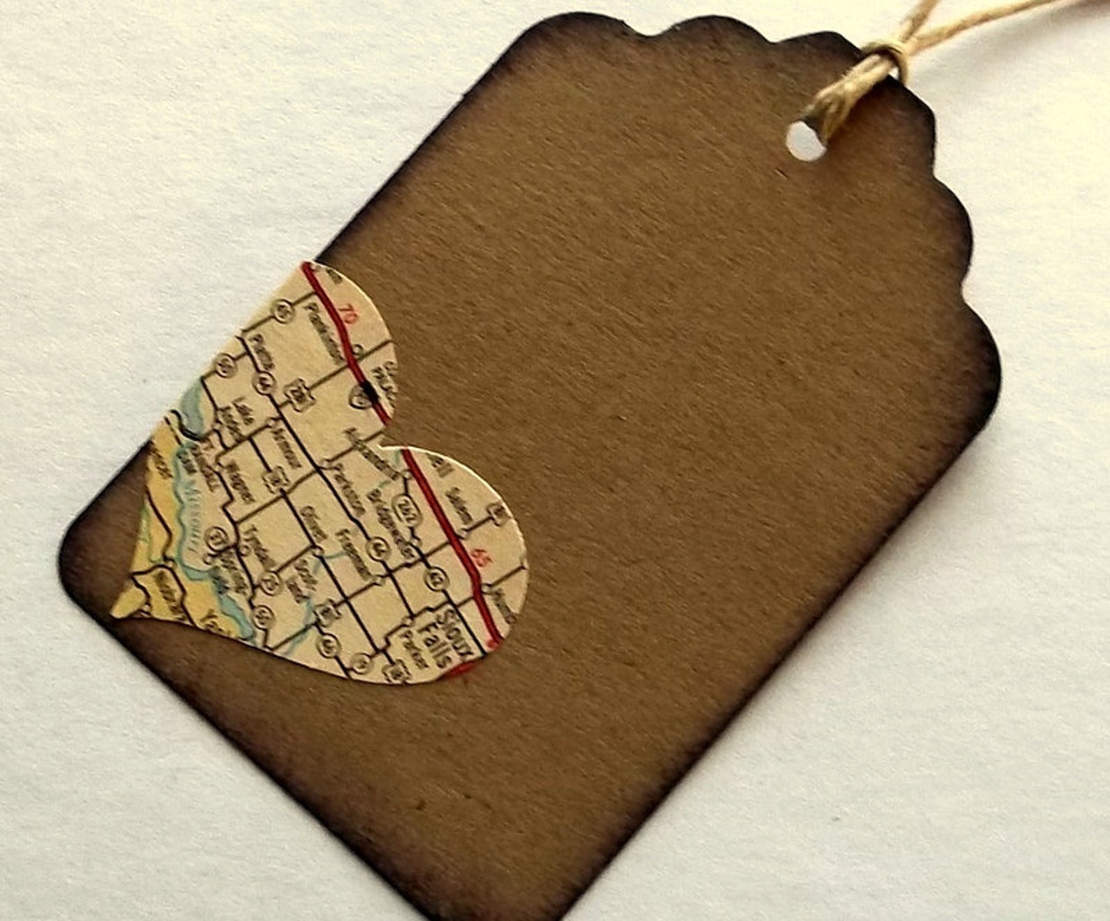 Travel Luggage Tag Small Favor Destination Recycled Map Etsy