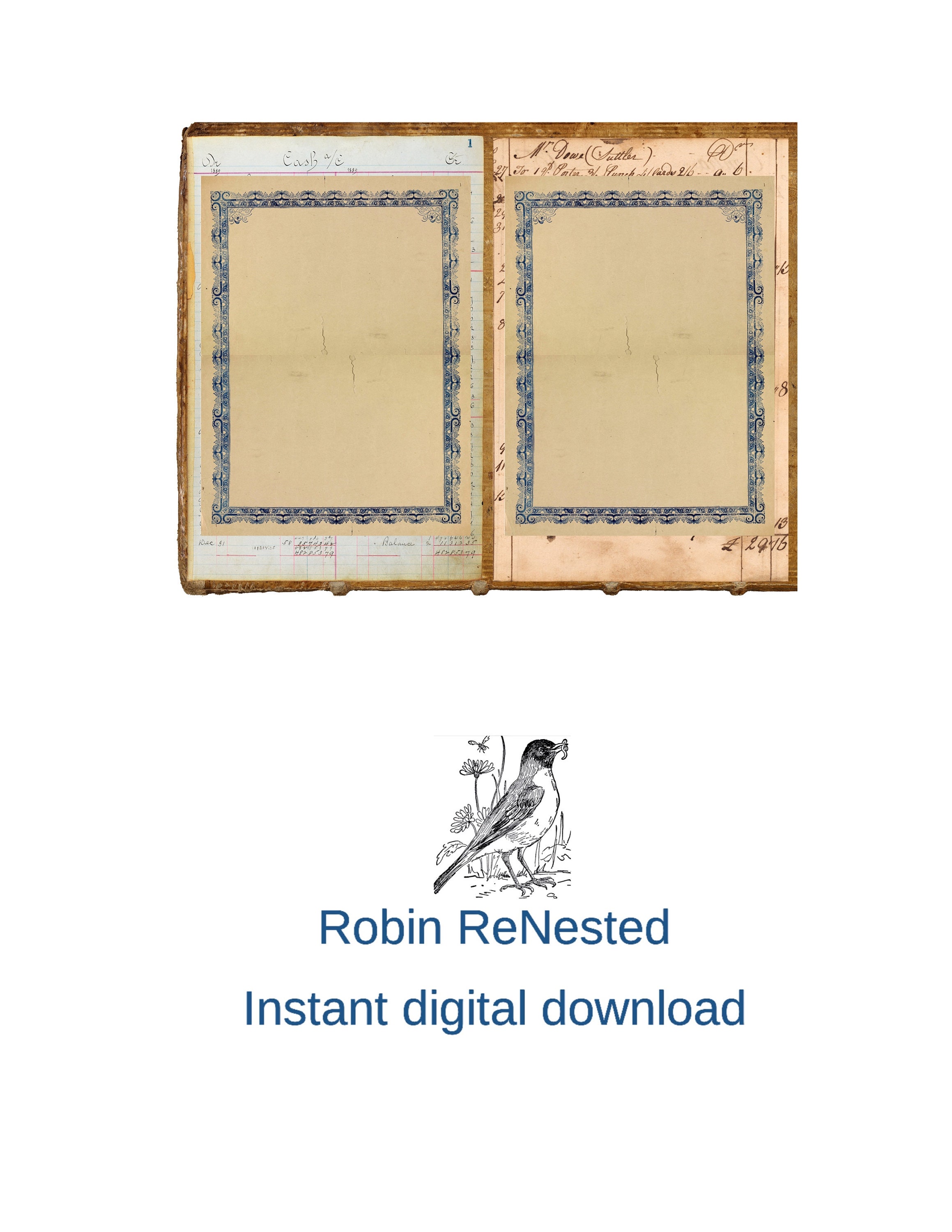 Simplistic Journal Pages Simple Journal Page Printable Journaling Spot Digital - Etsy
