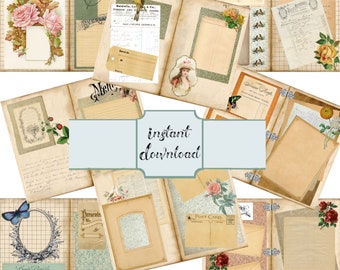 Printable Wedding Planner, Digital Bridal Journal, Jpeg Junk Journal Kit, Wedding Guestbook, DIY Instant Download Ephemera Pages