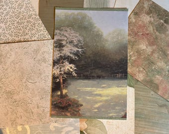 Vintage Wallpaper samples, Nature, Floral Junk journaling supplies, Variety decorative paper, wall paper lot, Vinyl, Journal pack
