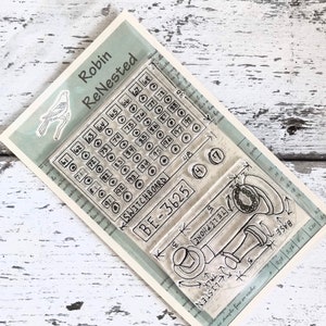 Vintage Telefon Stempel Set - Switchboard Exclusive Art Set - Papier basteln - handgezeichnetes Design