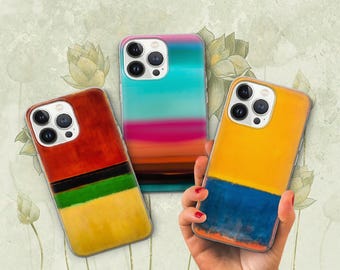 Mark Rothko Phone Case Abstract Expressionism Cover for iPhone 16 Pro 15 Plus 14 13 12 11 XS XR / Samsung S24 S23 A55 A16 / Pixel 9 Pro 8 7