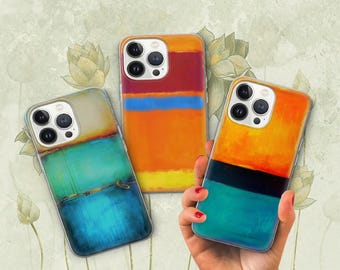 Mark Rothko Phone Case Abstract Expressionism Cover for iPhone 16 Pro 15 Plus 14 13 12 11 XS XR / Samsung S24 S23 A55 A16 / Pixel 9 Pro 8 7