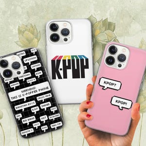 K-Pop Hallyu Phone Case Korean Pop Music Wave Cover for iPhone 16 Pro 15 Plus 14 13 12 11 XS XR/ Samsung S24 S23 A55 A16 / Pixel 9 Pro 8 7