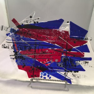 View of Fused Glass Wall Art, Textured Fused Glass, Fused Glass Art, Glass Art ...