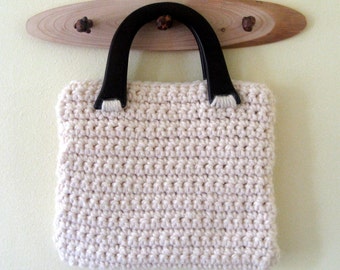 Womens Crochet purse, snow purse