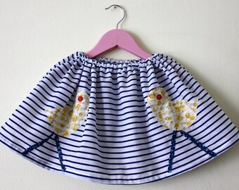 One of a kind handmade girls ducky Skirt in size 5 years