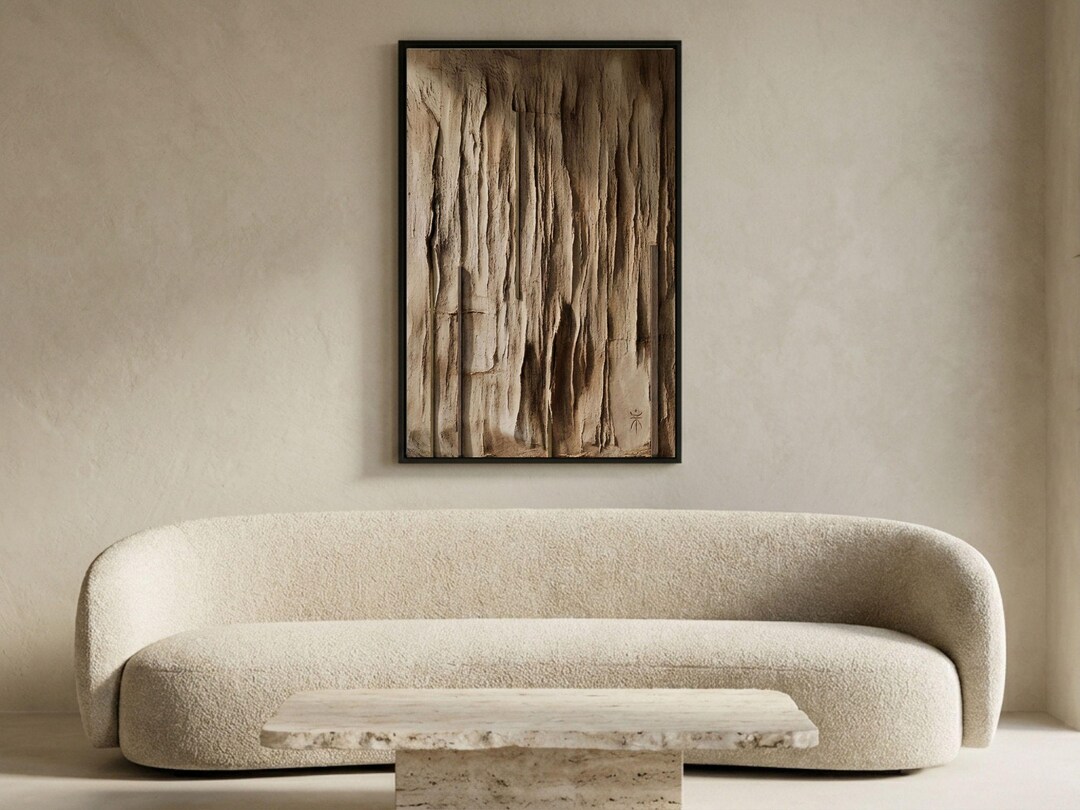 Wabi Sabi Wall Art, Abstract Earth Tone Canvas Print, Minimalist ...