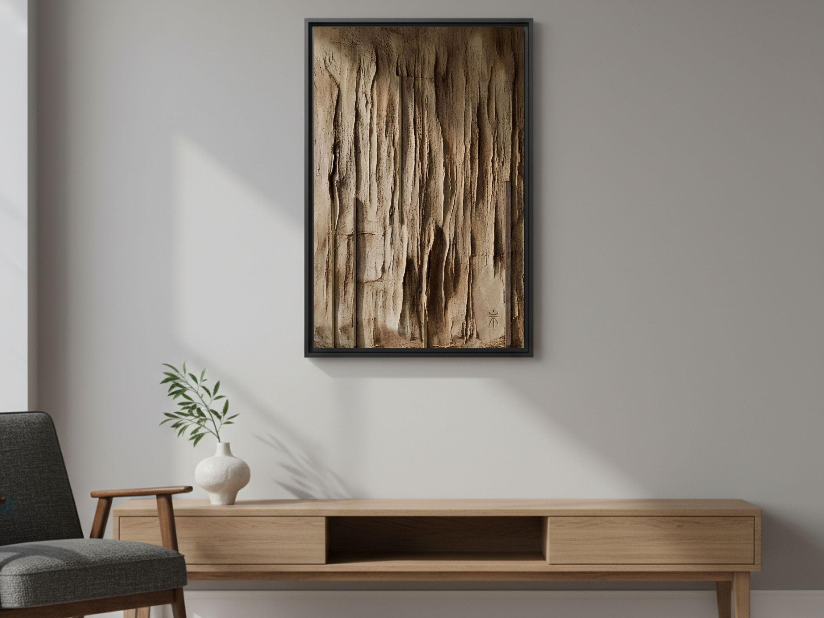 Wabi Sabi Wall Art, Abstract Earth Tone Canvas Print, Minimalist ...