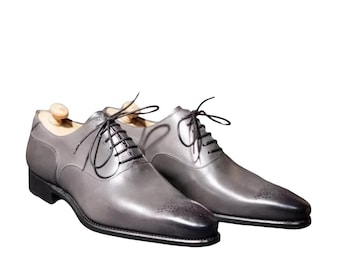PeppeShoes Modello Viareggio - Handmade Italian Men's Red Patent Leather Oxford Dress Shoes