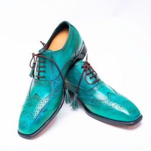 aqua green dress shoes Green and White Dress Shoes | Spectators