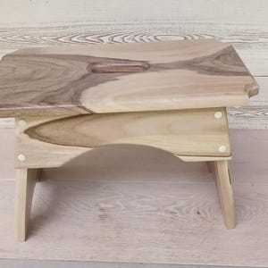 Handmade Walnut Milking Stool: Rustic Garden Step Stool image 15