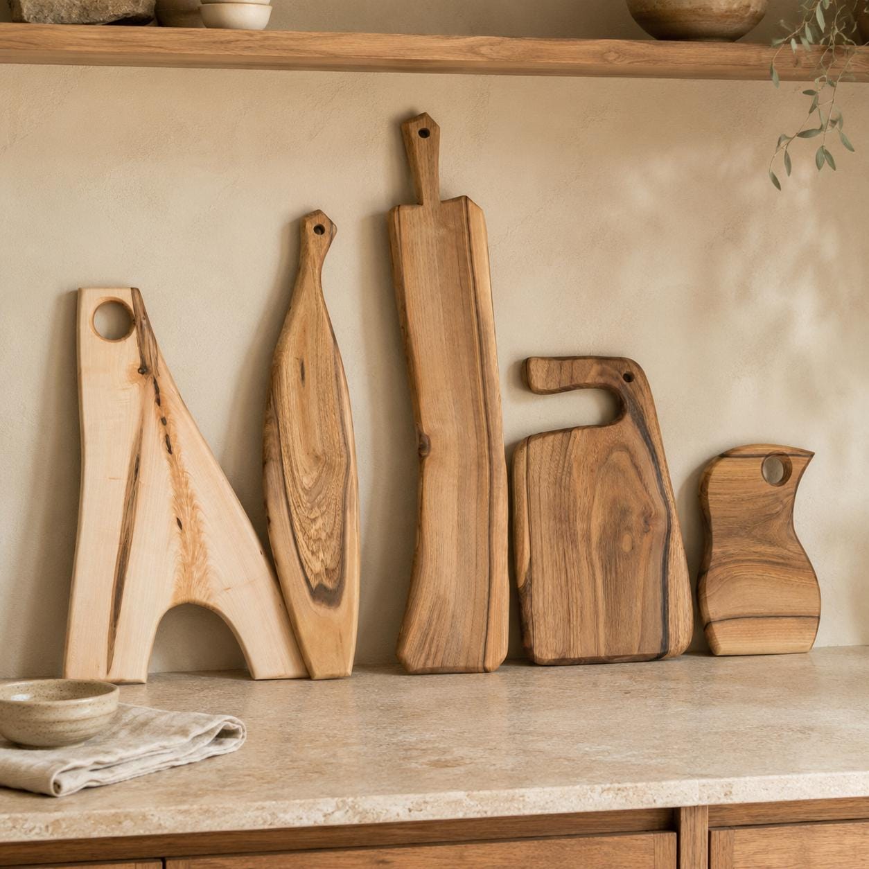 Handmade Wooden Chopping Boards, Rustic Farmhouse Serving Platter