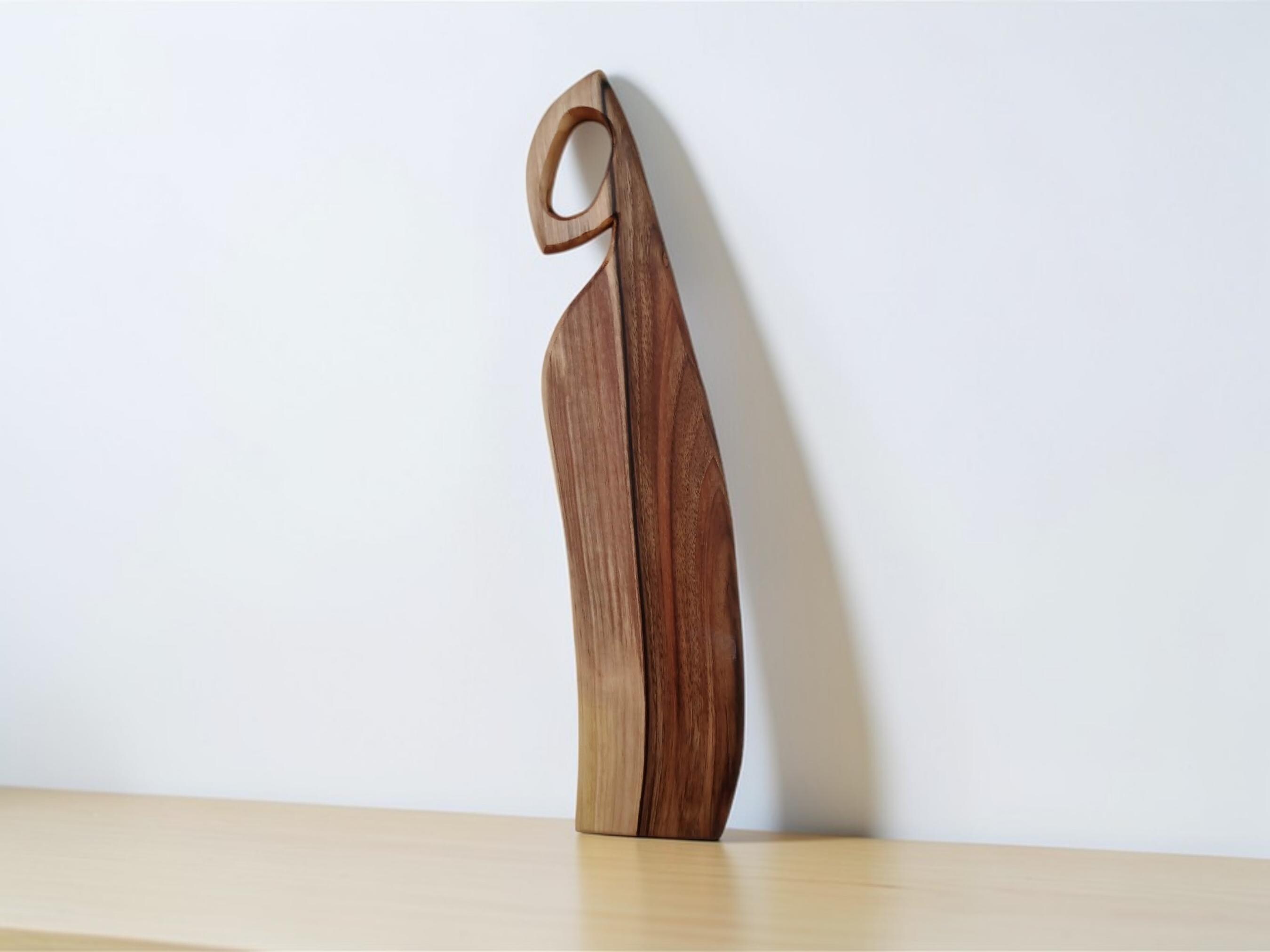 Handmade Wood Bread Serving Board | Baguette Cutting & Serving Trey from Walnut, Maple — image 9