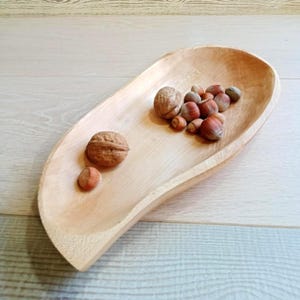 Ciotola in legno d'acero, fruttiera, piatto da portata fatto a mano, ciotola artigianale, insalatiera, stoviglie in legno uniche, stile rustico
