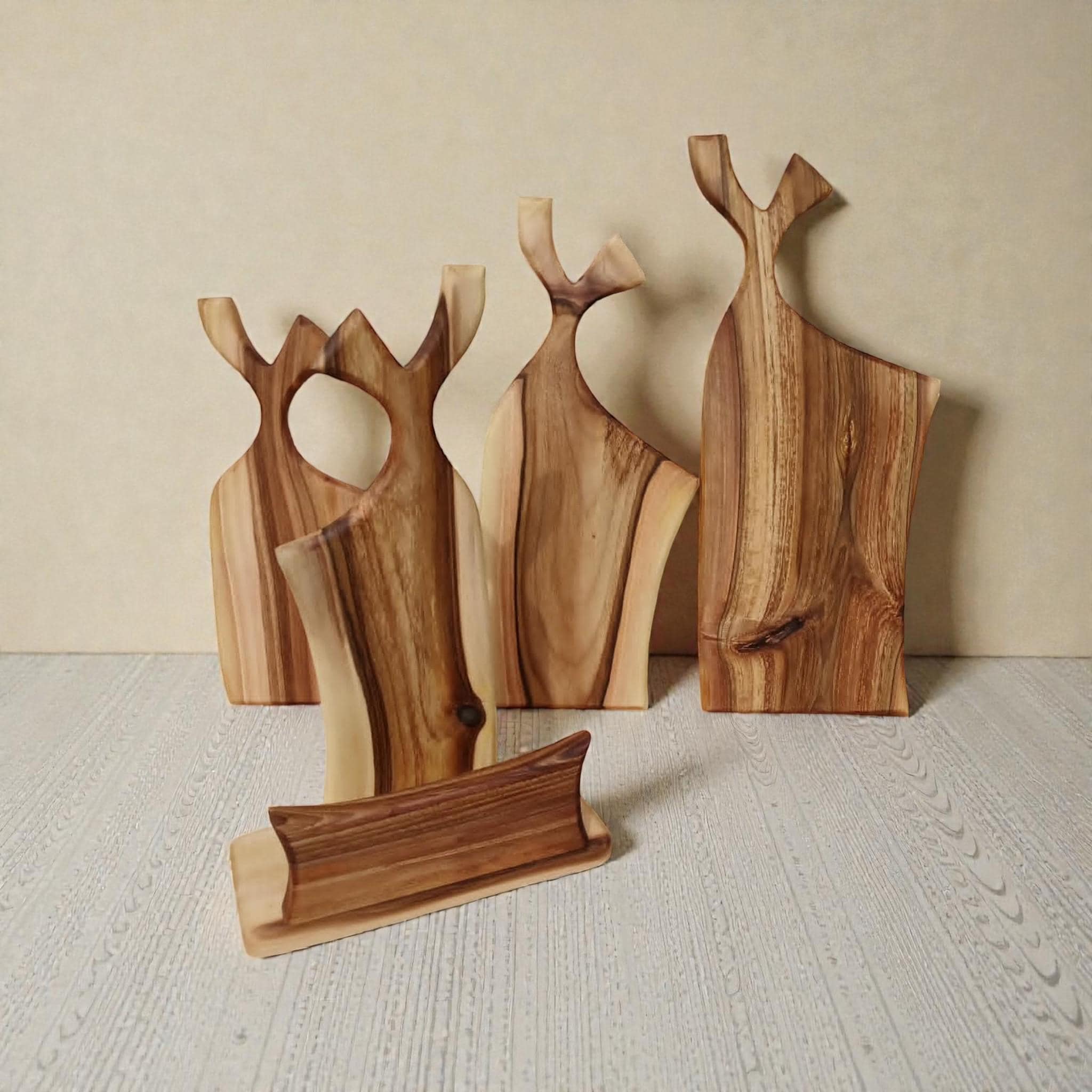 Sets Walnut Wood Chopping Board: Handmade Wooden Cutting Board, Rustic Serving Platter — image 3