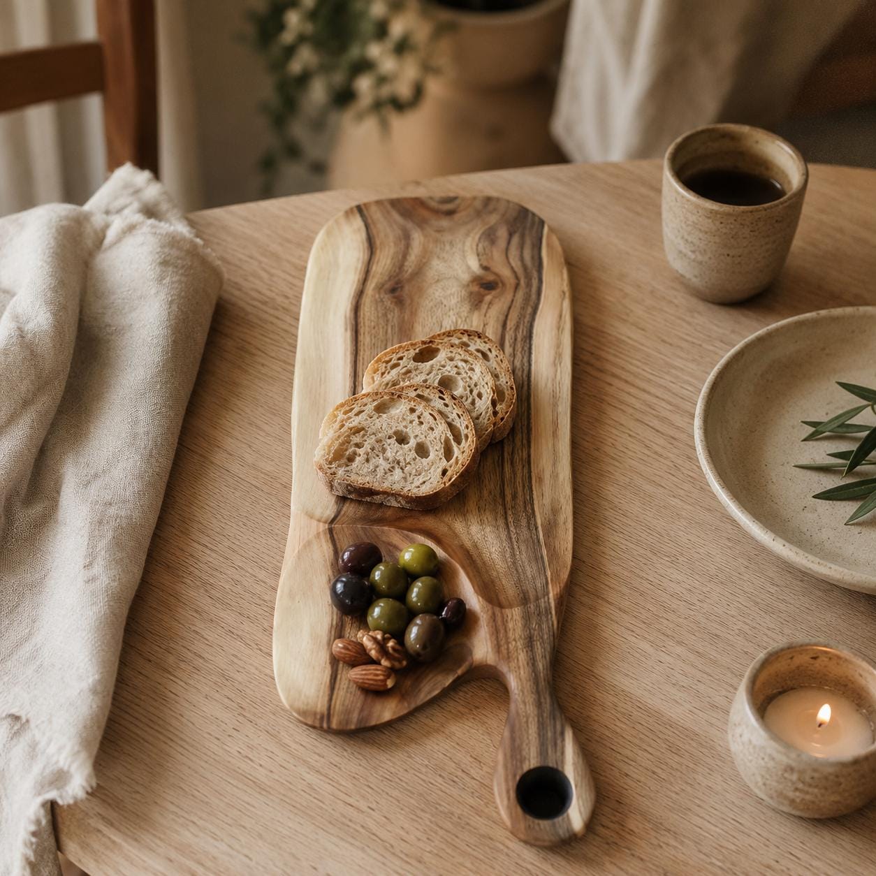 Handmade Wooden Bowls: Fruit or Salad Plate, Serving Platter, Rustic Decor — image 7
