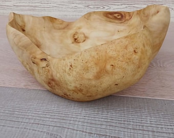 Hand-Carved American Maple Burl Wood Bowls, Rustic Wooden Bowl