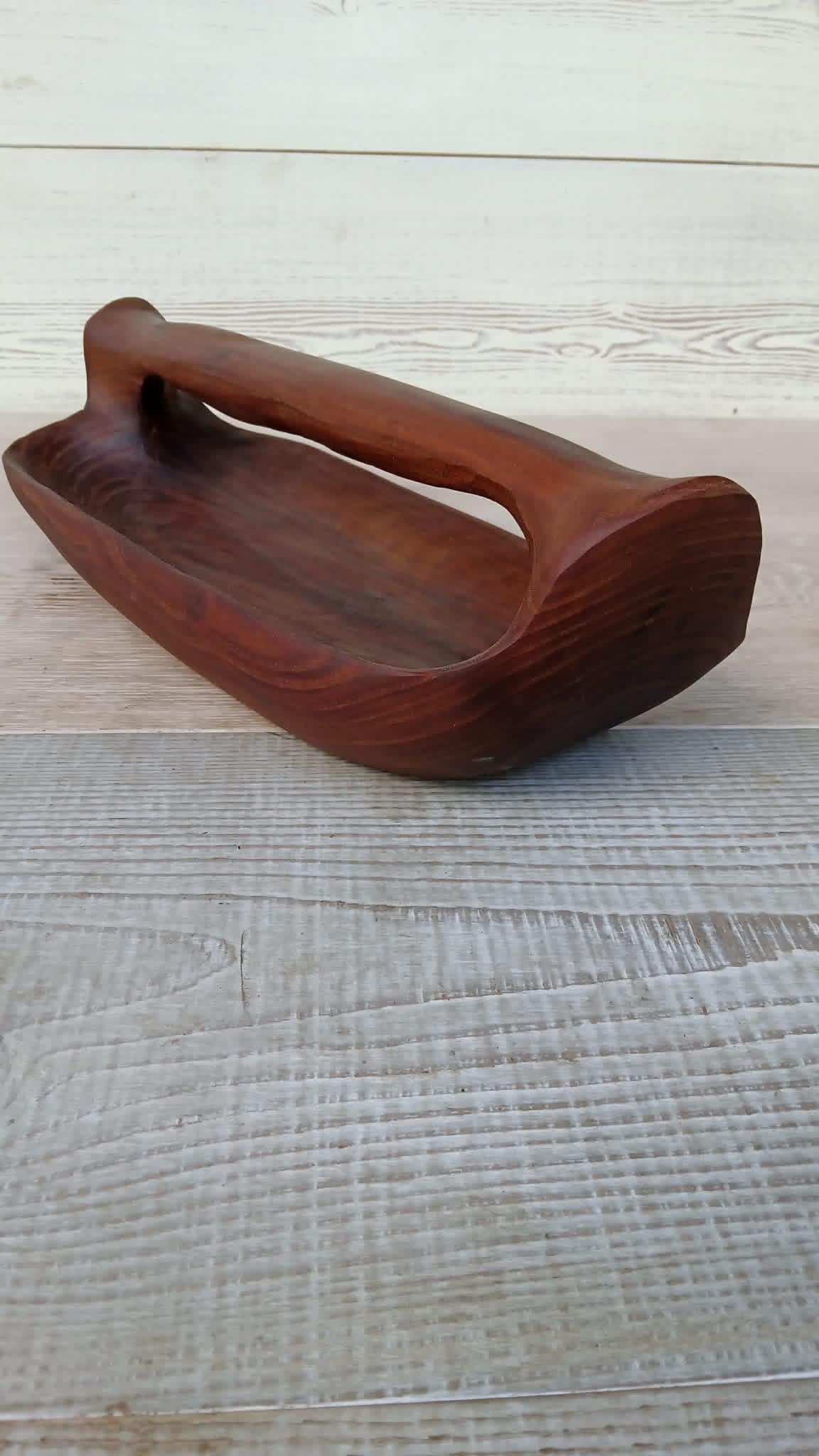 Handmade russian Olive Wood Bowl: Wooden Sculpture, Rustic Decor — image 6