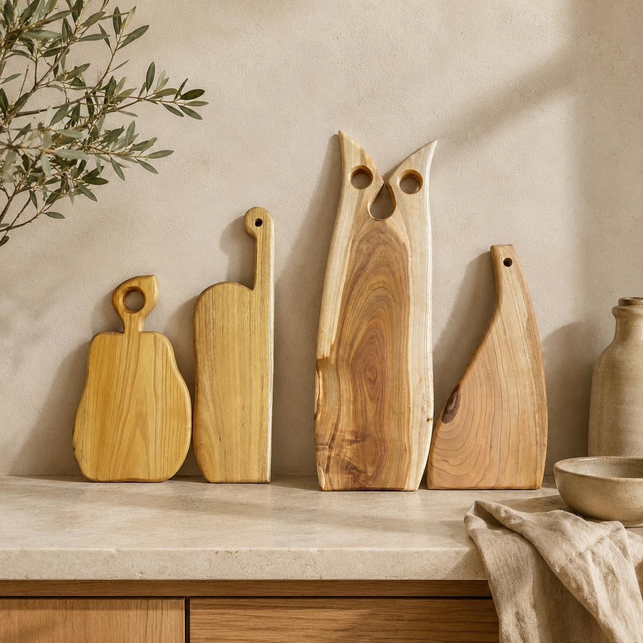 Handcrafted Cutting Board: Mulberry & Apple Wood Chopping Charcuterie Cheese Serving Platter