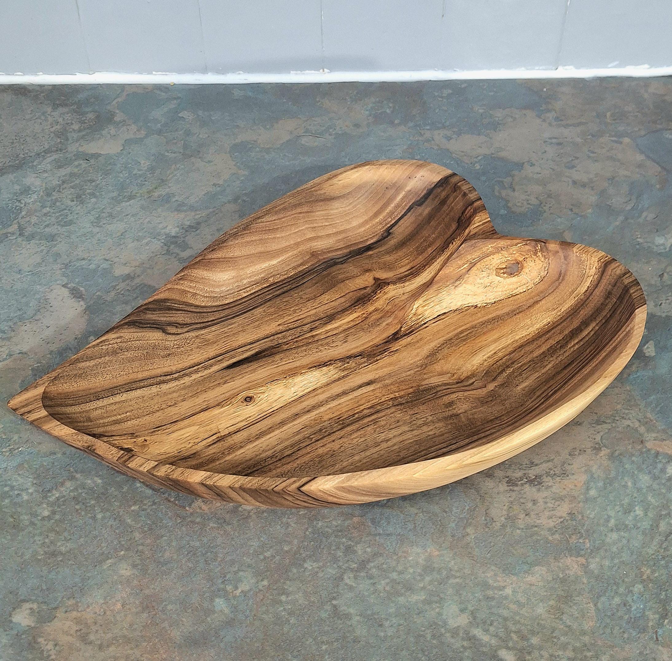 Handmade Wooden Trinket Bowls: Carved Wood Jewelry Tray, Serving Dish. Valentines Day Gift — image 9
