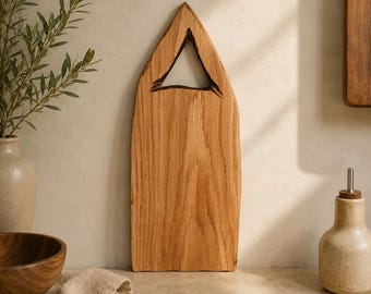 Handmade Oak Chopping Board: Rustic Cheese & Charcuterie Serving Platter