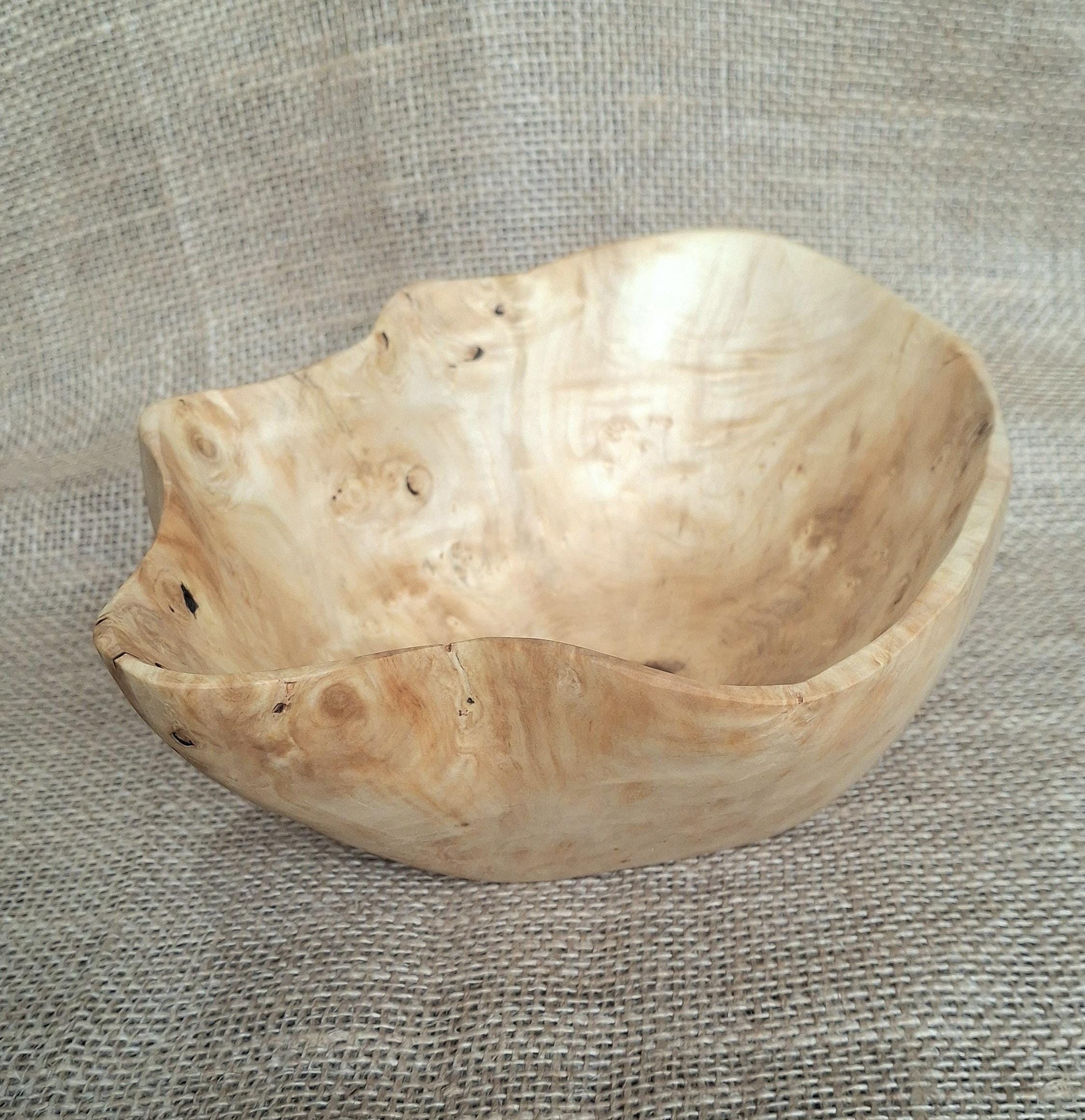 Handcarved American Maple Wood Bowls, Rustic Wooden Bowl — image 6